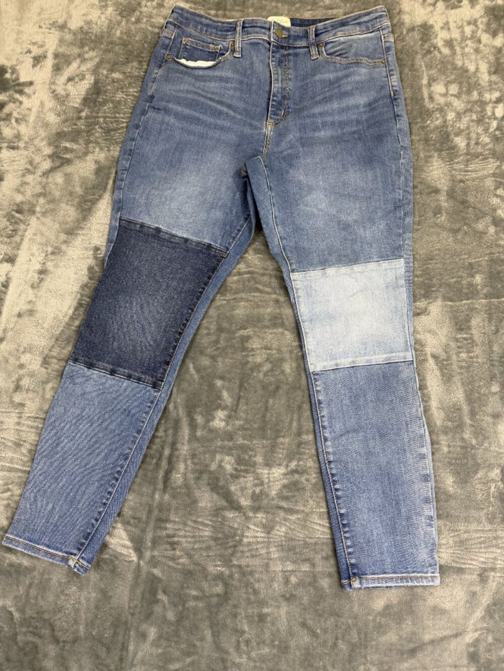 Universal Thread Womens 14/32R  High Rise Skinny Patchwork Jeans